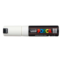 Popisovač akrylový POSCA PC-8K hrot klínový široký bílý 1