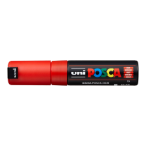 Popisovač akrylový POSCA PC-8K hrot klínový široký červený 15