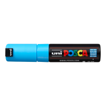 Popisovač akrylový POSCA PC-8K hrot klínový široký světle modrý 8