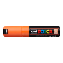 Popisovač akrylový POSCA PC-8K hrot klínový široký oranžový 4