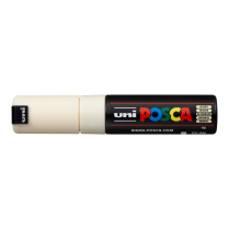 Popisovač akrylový POSCA PC-8K hrot klínový široký smetanový 46