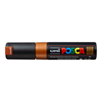 Popisovač akrylový POSCA PC-8K hrot klínový široký bronzový 42