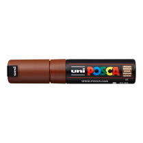 Popisovač akrylový POSCA PC-8K hrot klínový široký hnědý 21