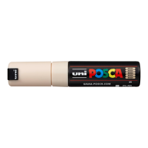 Popisovač akrylový POSCA PC-8K hrot klínový široký béžový 45