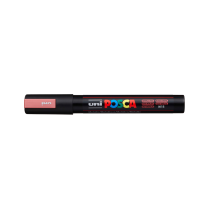Popisovač akrylový POSCA PC-5M hrot kulatý střední metalicky červený M15