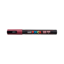 Popisovač akrylový POSCA PC-3M hrot tenký bordó 60