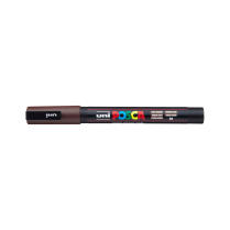 Popisovač akrylový POSCA PC-3M hrot tenký tmavě hnědý 22