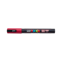 Popisovač akrylový POSCA PC-3M hrot tenký tmavě červený 14