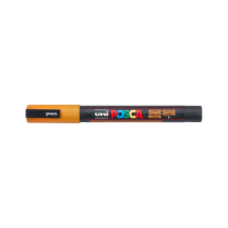 Popisovač akrylový POSCA PC-3M hrot tenký oranžový se třpytkami L4