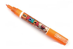 Popisovač akrylový POSCA PC-1M hrot extra tenký oranžový se třpytkami L4