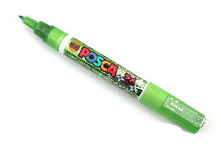 Popisovač akrylový POSCA PC-1M hrot extra tenký zelený se třpytkami L6
