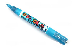 Popisovač akrylový POSCA PC-1M hrot extra tenký světle modrý se třpytkami L8