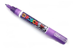 Popisovač akrylový POSCA PC-1M hrot extra tenký fialový se třpytkami L12