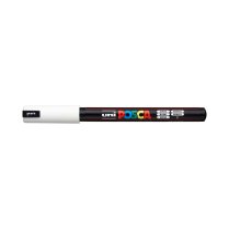 Popisovač akrylový POSCA PC-1MR hrot ultra tenký bílý 1