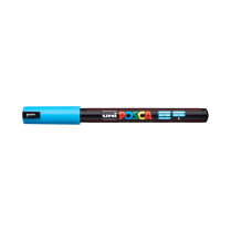 Popisovač akrylový POSCA PC-1MR hrot ultra tenký světle modrý 8