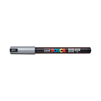 Popisovač akrylový POSCA PC-1MR hrot ultra tenký stříbrný 26