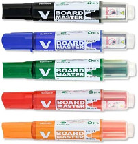 Popisovač bílé tabule Pilot V-Board 2,3 mm 5ti sada
