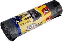 Odpadkové pytle FINO ZEUS FLEX elastické  32µm, 40l  12ks zatahovací 