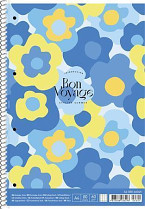 Blok "College Block Bon Voyage''  A4 80 listů čtvereček mix motivů 