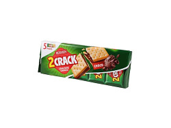 Sušenky ROSHEN 2Crack Cracker Sandwich s čokoládovou náplní 5ks 235g