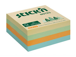 Samolepicí kostka  Stick'n FSC™ COC 76x76mm mix pastelových barev 400 listků 