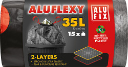 Odpadkové pytle ALUFIX FLEXY 35l, 15ks 28µm 53x60cm černé