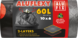 Odpadkové pytle ALUFIX FLEXY 60l, 10ks 33µm 64x69cm černé