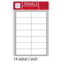 Etikety IMAGE LABEL A4 100 archů 105x42,3 mm bílé  