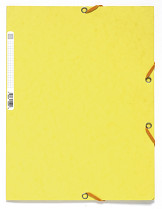 Desky spisové se 3 klopami a gumičkou Exacompta A4 maxi prešpán citrónově žluté