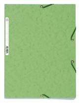 Desky spisové se 3 klopami a gumičkou Exacompta A4 maxi prešpán světle zelené
