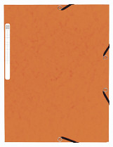 Desky spisové se 3 klopami a gumičkou Exacompta A4 maxi prešpán oranžové