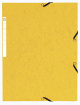 Desky spisové se 3 klopami a gumičkou Exacompta A4 maxi prešpán žlutá