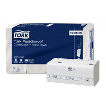 Ručníky papírové Z-Z TORK PeakServe® Universal 100585 navazující 1-vrstvé bílé 12x410ks systém H5