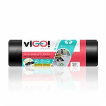 Odpadkové pytle Vigo! 35l, 20ks zatahovací  50 x 55 cm LDPE 22µm černá 