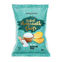 Chipsy McLLOYD'S Baked Amaranth Chips bez lepku 65 g mořská sůl