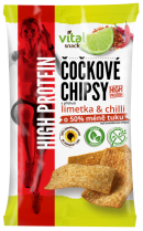 Chipsy Vital Snack Hight protein Čočkové bez lepku 65 g Limetka chilli