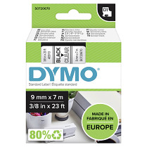 Dymo páska D1 9mm x 7m  černý tisk čirá páska