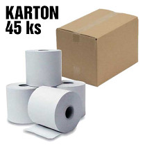 Kotouček pokladní TCE termo 80/80/12mm bílá  karton - 45 kusů