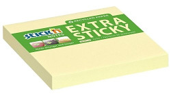 Bloček samolepicí Stick'n EXTRA Sticky 76x76mm pastelově žlutý 90 listků recyklovaný
