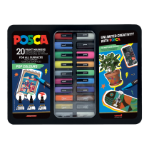 Popisovač POSCA sada POP 20 kusů v kovovém boxu   