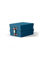 Úložný box Leitz Puro, karton, velikost M nízký, 2 ks námořnická modrá