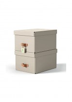 Úložný box Leitz Puro, karton, velikost M, 2 ks béžový