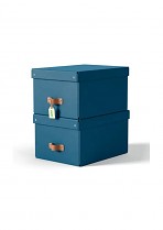 Úložný box Leitz Puro, karton, velikost M, 2 ks námořnická modrá