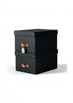 Úložný box Leitz Puro, karton, velikost M, 2 ks černý