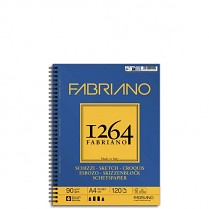 Skicák A4  Fabriano Schizzi 1264 90g 120 bílých listů spirála na delší straně