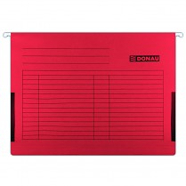 Závěsné kapsy/desky s bočnicemi DONAU karton A4 červené