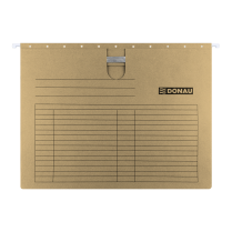 Závěsné desky s rychlovazačem DONAU karton A4 hnědé