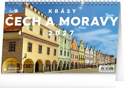 Kalendář stolní Krásy Čech a Moravy 2027