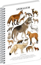 Blok ANIMALIUM - Psovité šelmy A4. boční spirála, linka