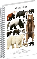 Blok ANIMALIUM - Medvědovité šelmy A5, boční spirála, čistý